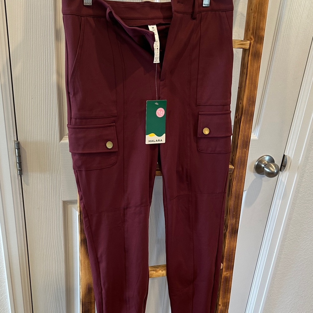 HALARA Deep burgundy Cargo Pants